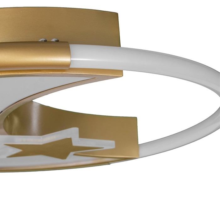 Люстра с ПДУ 2221/1 LED 110Вт диммер золото 48х48х7 см BayerLux