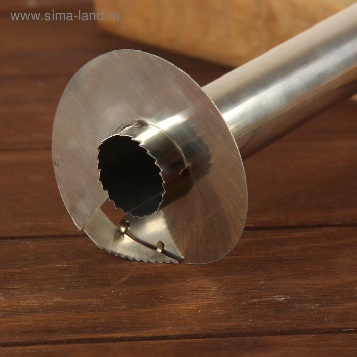 Фигурный нож для ананаса/нарезки фруктов, 9×25 см, цвет черный Фигурный нож для ананаса/нарезки фруктов, 9×25 см, цвет черный