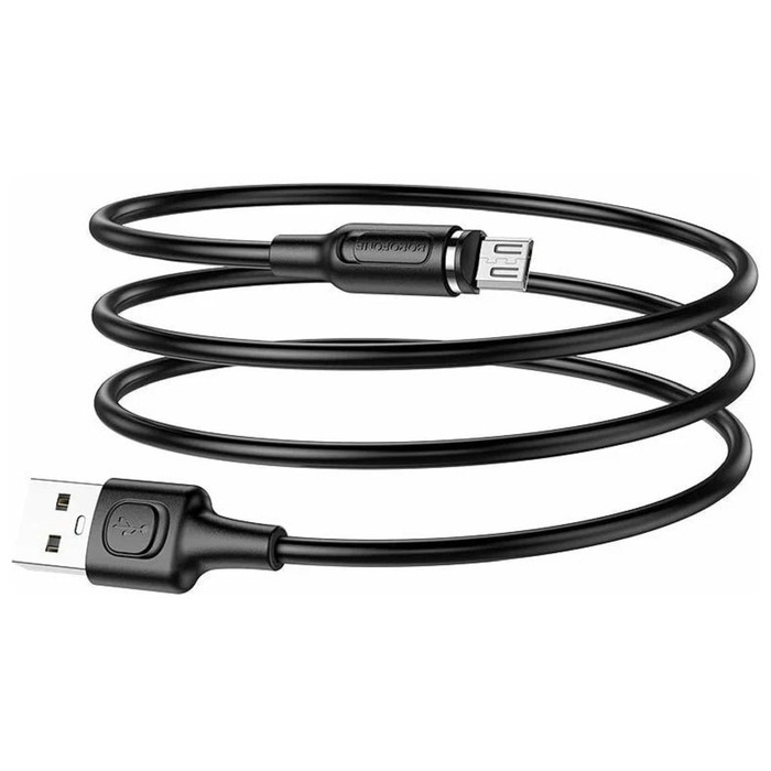 Кабель Borofone BX41, microUSB - USB, магнитный, 2.4 А, 1 м, PVC оплётка, чёрный Кабель Borofone BX41, microUSB - USB, магнитный, 2.4 А, 1 м, PVC оплётка, чёрный