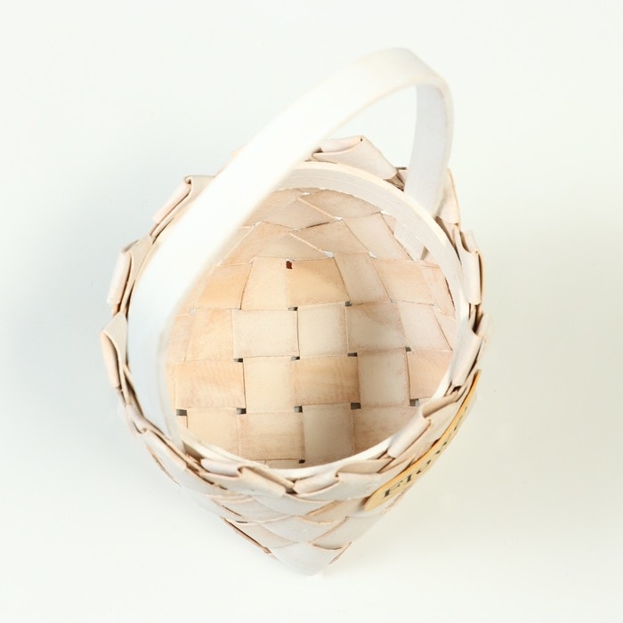 Корзина плетеная, 13,5х10,5/24,5 см, белый, секвойя Корзина плетеная, 13,5х10,5/24,5 см, белый, секвойя