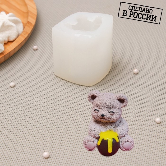 Силиконовая форма «Мишки-семья», 5×4,8×5,9 см, цвет прозрачный Силиконовая форма «Мишки-семья», 5×4,8×5,9 см, цвет прозрачный