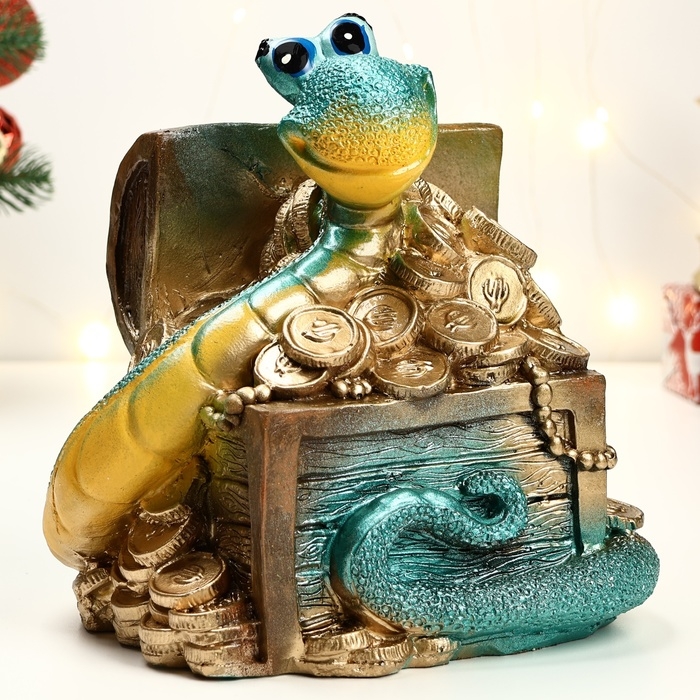 Копилка Копилка "Змея с сундуком" 25х26х23см