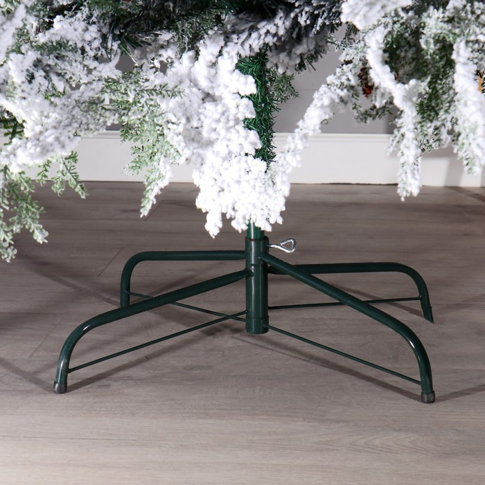 Ёлка Ёлка "Элит снежная" с шишками (смешанные ветки) 240 см d нижнего яруса 155 см 824 ветки