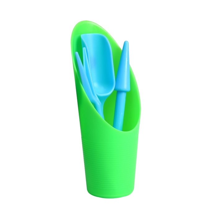 Набор посадочного инструмента, 4 предмета: лопатка, вилка, конус, стаканчик, цвет МИКС, Greengo Набор посадочного инструмента, 4 предмета: лопатка, вилка, конус, стаканчик, цвет МИКС, Greengo