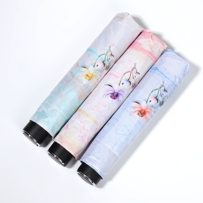 Зонт механический «Лилии», эпонж, 4 сложения, 8 спиц, R = 47/55 см, D = 110 см, цвет МИКС Зонт механический «Лилии», эпонж, 4 сложения, 8 спиц, R = 47/55 см, D = 110 см, цвет МИКС