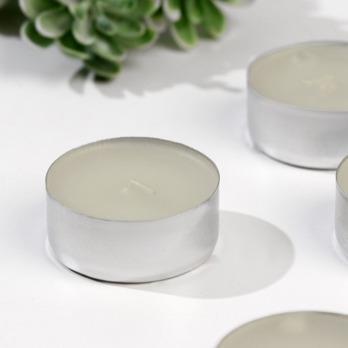 Набор свечей чайных ароматизированных  Набор свечей чайных ароматизированных "Цветы хлопка", 6 шт, 12 гр