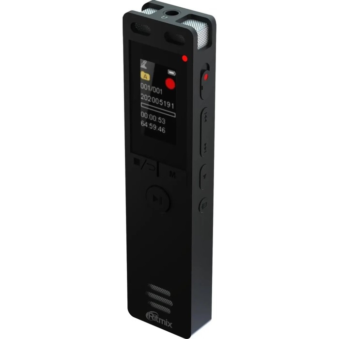 Диктофон RITMIX RR-155, 16Гб,micro SD, APE, MP3, WMA, FLAC, WAV, Jack 3.5, micro USB,черный Диктофон RITMIX RR-155, 16Гб,micro SD, APE, MP3, WMA, FLAC, WAV, Jack 3.5, micro USB,черный