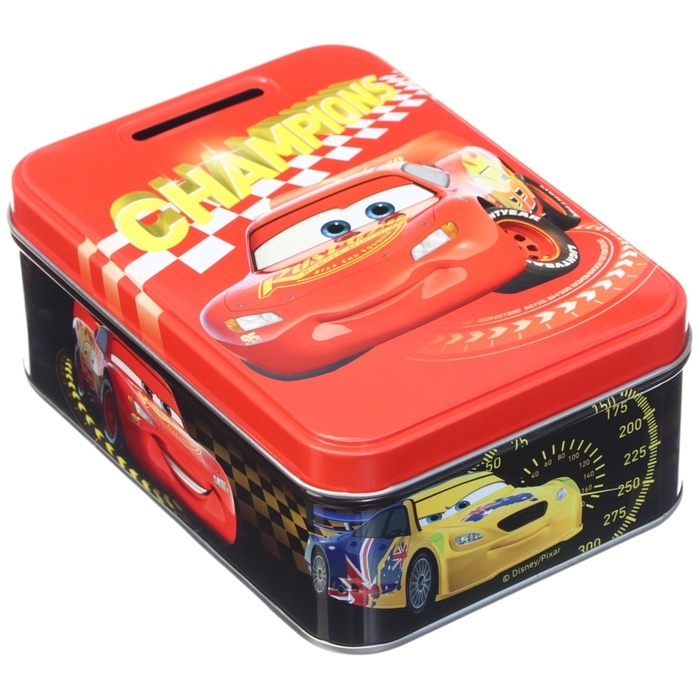 Копилка 14х10х5.8 см, металл, Тачки Копилка 14х10х5.8 см, металл, Тачки