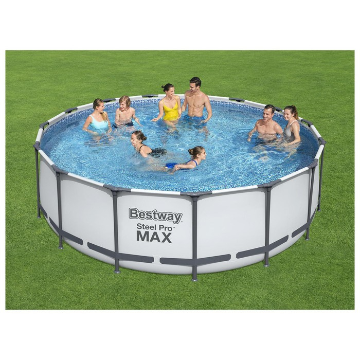 Бассейн каркасный Steel Pro MAX, 457 х 122 см, фильтр-насос, лестница, тент, 56438 Bestway Бассейн каркасный Steel Pro MAX, 457 х 122 см, фильтр-насос, лестница, тент, 56438 Bestway