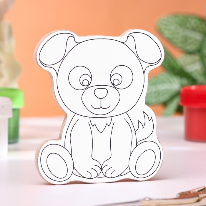 Раскраска-магнит Раскраска-магнит "Собачка", многоразовая, 8х6,5 см