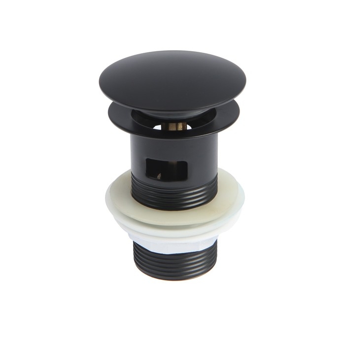 Донный клапан с переливом Accoona A480F-1, 1 1/4 Донный клапан с переливом Accoona A480F-1, 1 1/4", с переливом, черный