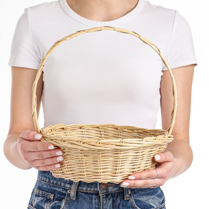 Корзина «Карина», №2, Dдно=21 см, Dверх=28 см, H=8/29 см, ива Корзина «Карина», №2, Dдно=21 см, Dверх=28 см, H=8/29 см, ива