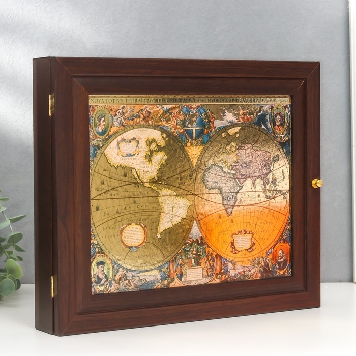 Ключница Ключница "Золотая карта" 26х31 см МИКС