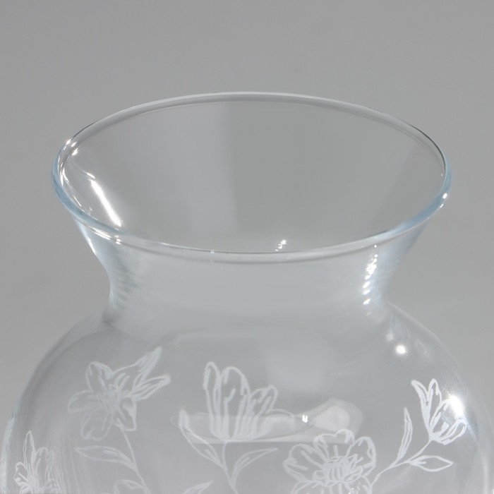 Ваза для цветов «Цветы» стеклянная, прозрачная, 14,4 см, 700 мл. Ваза для цветов «Цветы» стеклянная, прозрачная, 14,4 см, 700 мл.