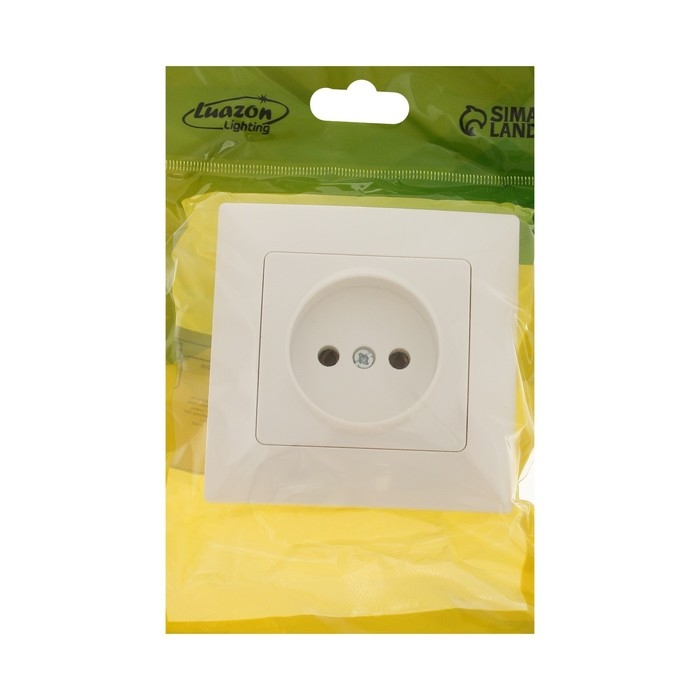Розетка одноместная Luazon Lighting  Розетка одноместная Luazon Lighting "Антей", 10 А, скрытая, без з/к, белая
