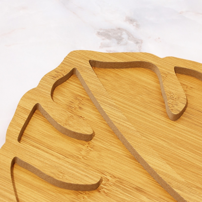 Менажница, набор 2 шт., дерево «Посуда Уют », монстера 30х30 см., менажница 30х30 см. Менажница, набор 2 шт., дерево «Посуда Уют », монстера 30х30 см., менажница 30х30 см.