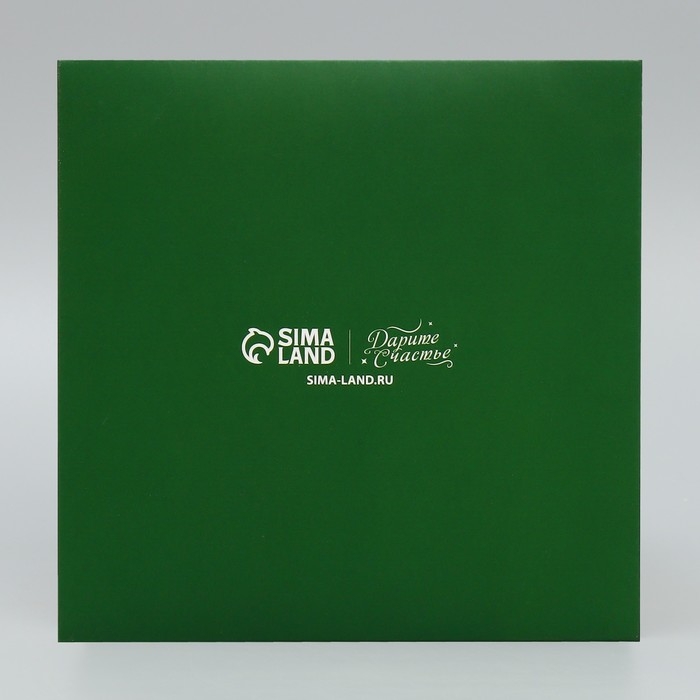 Складная коробка под маленький торт «С Новым годом», шары, 15 х 15 х 18 см, Новый год Складная коробка под маленький торт «С Новым годом», шары, 15 х 15 х 18 см, Новый год