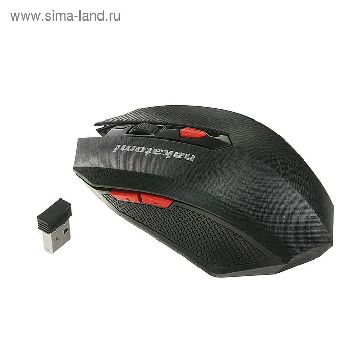 Мышь Nakatomi MRON-08U Navigator, беспроводная, оптическая, 1600 dpi, 2xAAA, USB, чёрная Мышь Nakatomi MRON-08U Navigator, беспроводная, оптическая, 1600 dpi, 2xAAA, USB, чёрная