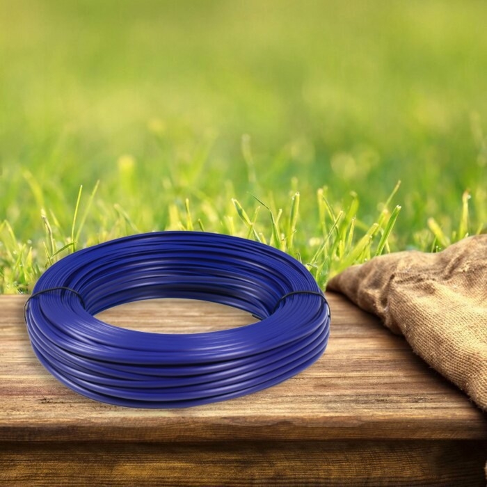 Ротанг искусственный гладкий 7 мм 100 м полутрубка (синий) Ротанг искусственный гладкий 7 мм 100 м полутрубка (синий)