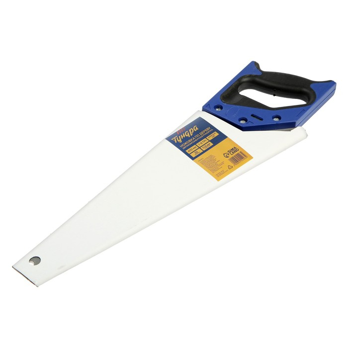 Ножовка по дереву ТУНДРА, 2К рукоятка, 3D заточка, каленый зуб, 7-8 TPI, 400 мм Ножовка по дереву ТУНДРА, 2К рукоятка, 3D заточка, каленый зуб, 7-8 TPI, 400 мм