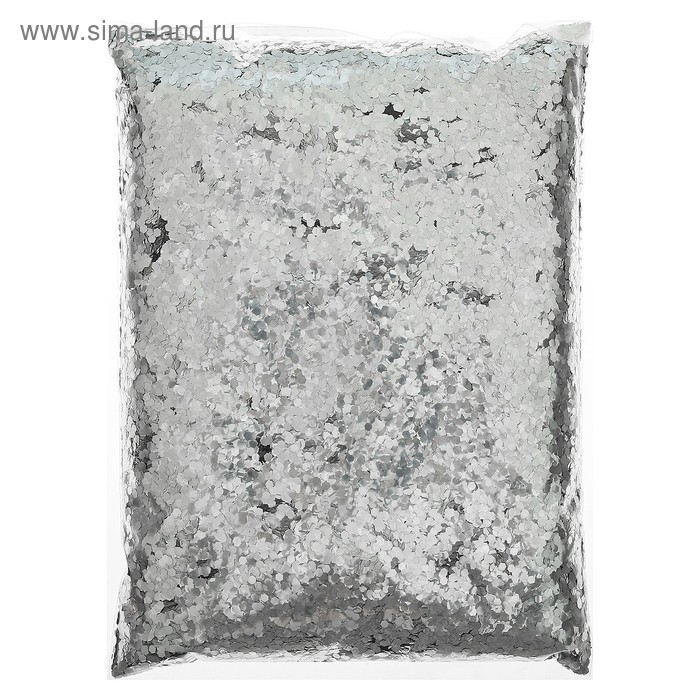 Наполнитель для шара «Конфетти шестиугольник», серебряный, 500 г Наполнитель для шара «Конфетти шестиугольник», серебряный, 500 г