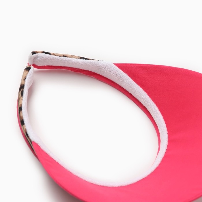 Козырёк женский MINAKU "Leopard" цвет розовый, р-р  56-58