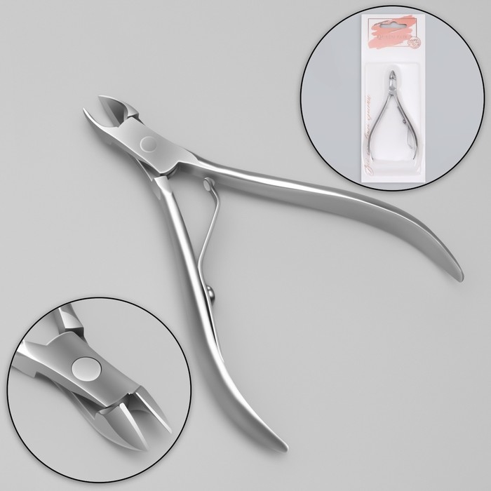 Кусачки маникюрные для кутикулы, 9 см, длина лезвия - 9 мм, на блистере, цвет серебристый Кусачки маникюрные для кутикулы, 9 см, длина лезвия - 9 мм, на блистере, цвет серебристый