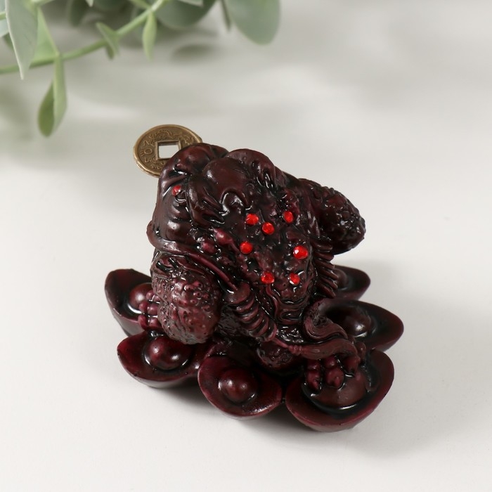 Нэцкэ под дерево Нэцкэ под дерево "Жаба на слитках" 4,5 см