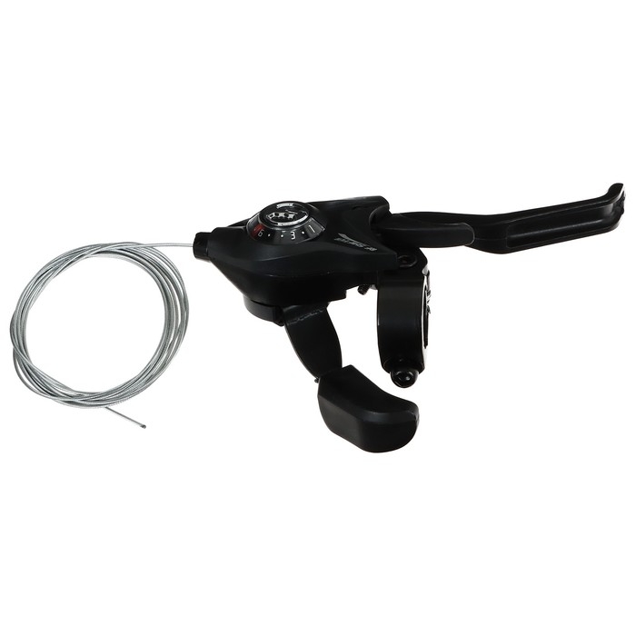 Шифтер C.STAR TS60-8S, с тормозной ручкой, правый, 8 скоростей, с тросом 2050 мм Шифтер C.STAR TS60-8S, с тормозной ручкой, правый, 8 скоростей, с тросом 2050 мм