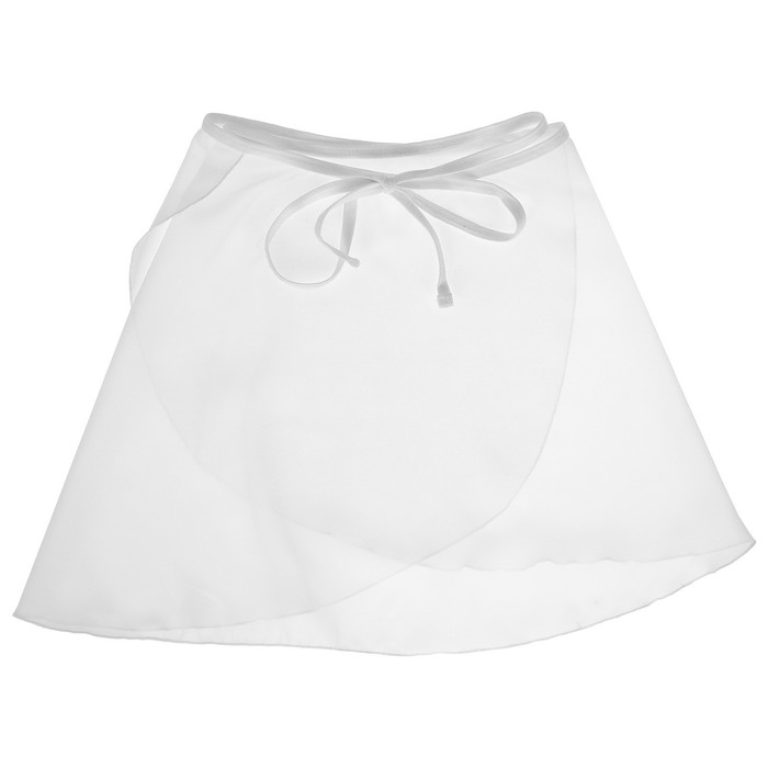 Юбка с запахом для гимнастики и танцев Grace Dance, р. 38-40, цвет белый Юбка с запахом для гимнастики и танцев Grace Dance, р. 38-40, цвет белый