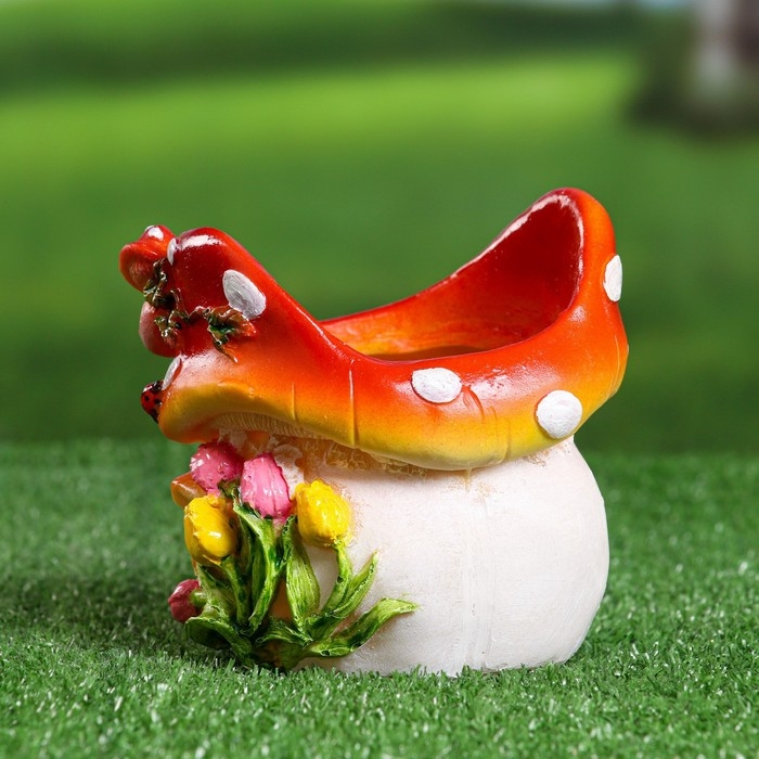 Фигурное кашпо  Фигурное кашпо "Гриб" 14х13х13см