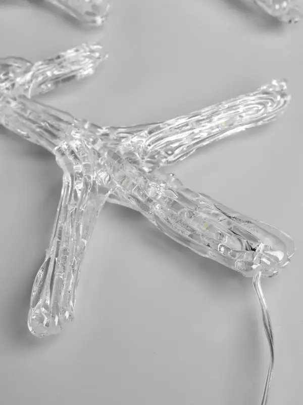 Светодиодная фигура &laquo;Снежинка&raquo; 39 см, акрил, 50 LED, 220 В, свечение тёплое белое