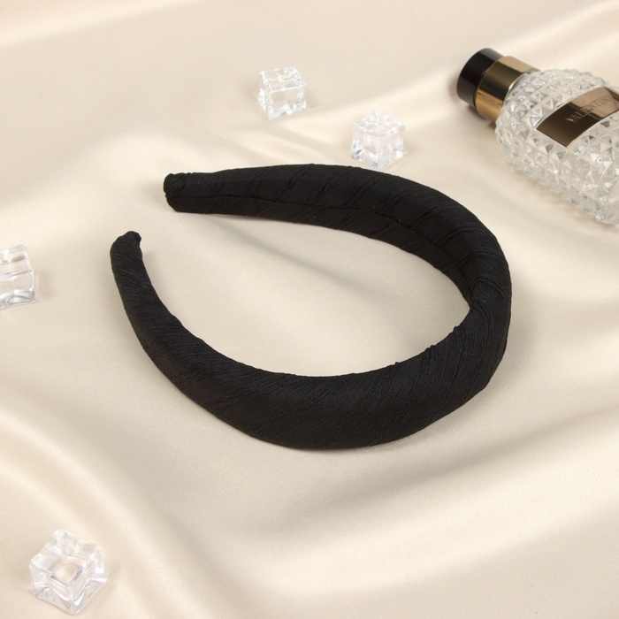 Ободок для волос Ободок для волос "Жаннет" классик текстура, 3 см, чёрный