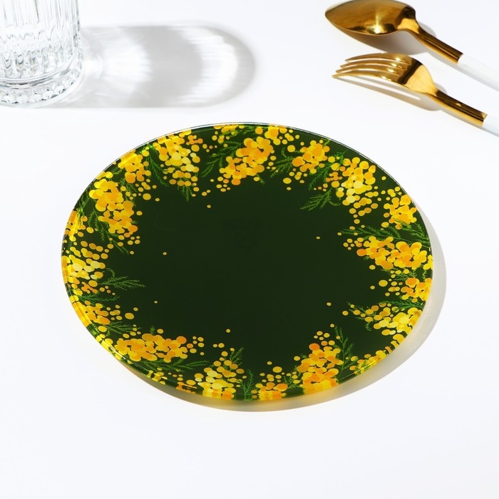Тарелка круглая «Нежная мимоза», 20 см Тарелка круглая «Нежная мимоза», 20 см