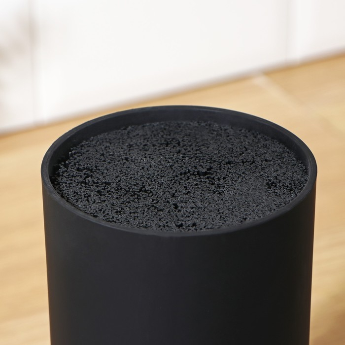 Подставка для ножей с наполнителем Доляна «Нео», 22×11 см, покрытие soft-touch, цвет чёрный Подставка для ножей с наполнителем Доляна «Нео», 22×11 см, покрытие soft-touch, цвет чёрный