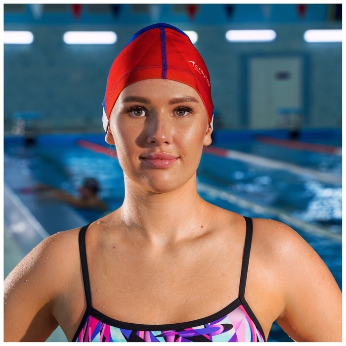 Шапочка для плавания взрослая ONLYTOP, тканевая, обхват 54-60 см Шапочка для плавания взрослая ONLYTOP, тканевая, обхват 54-60 см