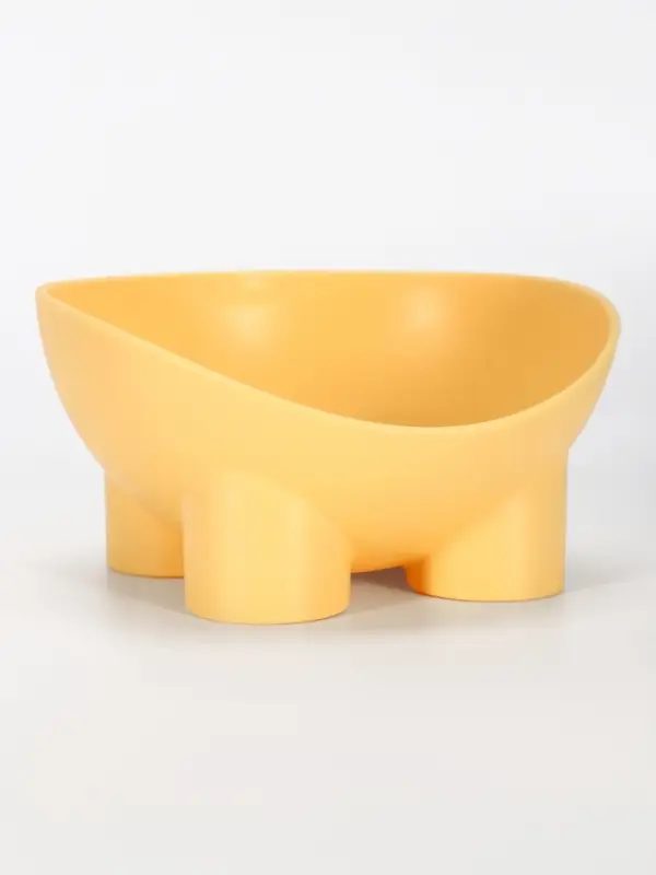 Миска для животных &laquo;БЕГЕМОТ&raquo;, 300 мл, покрытие софт-тач, пластик банановый