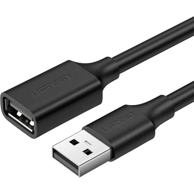 Кабель UGREEN US103 (10316) USB 2.0 A Male to A Female Cable.2м черный