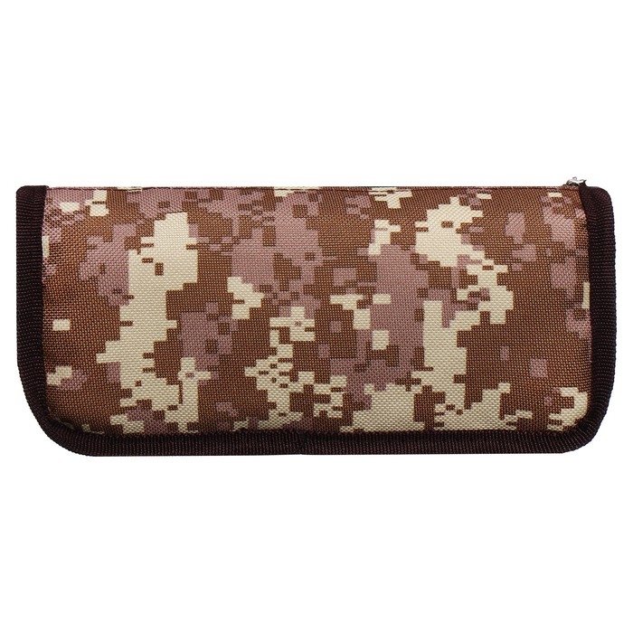 Пенал мягкий 2 отделения, 80 х 210 х 65 мм, объёмный, Calligrata Пенал мягкий 2 отделения, 80 х 210 х 65 мм, объёмный, Calligrata "Миллитари", коричневый