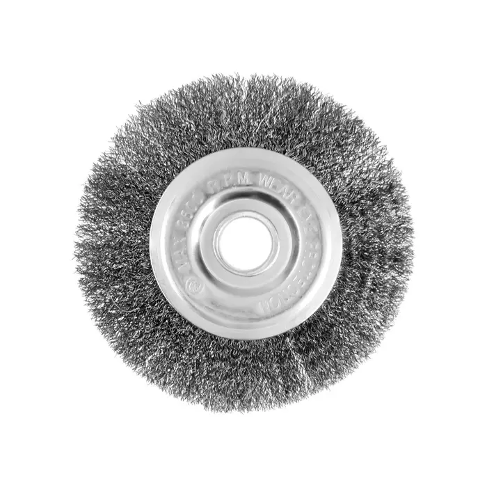 Щетка металлическая для УШМ ТУНДРА, плоская, посадка 22 мм, 150 мм