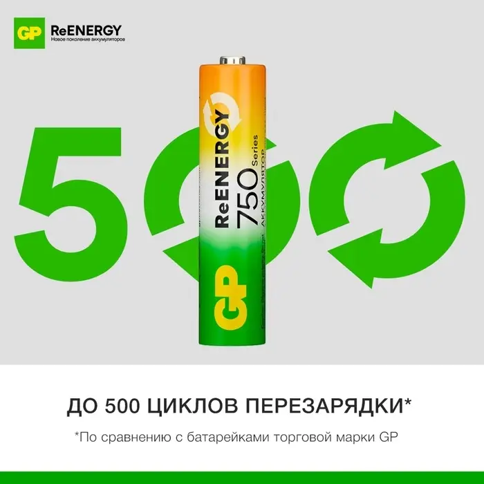 Аккумулятор GP, Ni-Mh, AAA, HR 03-2BL, 1.2 В, 750 мАч, блистер, 2 шт. Аккумулятор GP, Ni-Mh, AAA, HR 03-2BL, 1.2 В, 750 мАч, блистер, 2 шт.