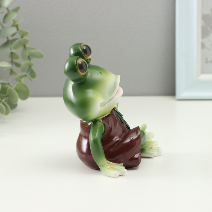 Фигурка  Фигурка "Лягушка с ромашкой" 7х9,5х11,5см