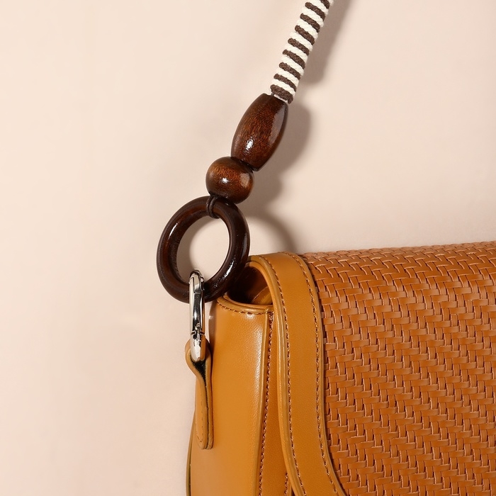 Ручки для сумки, 2 шт, вощёный шнур, 46 × 4,5 см, цвет коричневый Ручки для сумки, 2 шт, вощёный шнур, 46 × 4,5 см, цвет коричневый