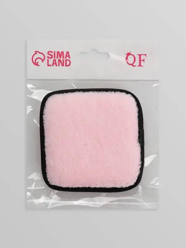 Спонж для умывания, с подвесом, 10.5&times;1.5 см, розовый