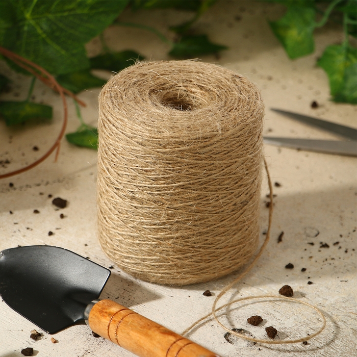 Шпагат джутовый для подвязки растений, 300 м, 560 текс, 1 нить, джут, Greengo