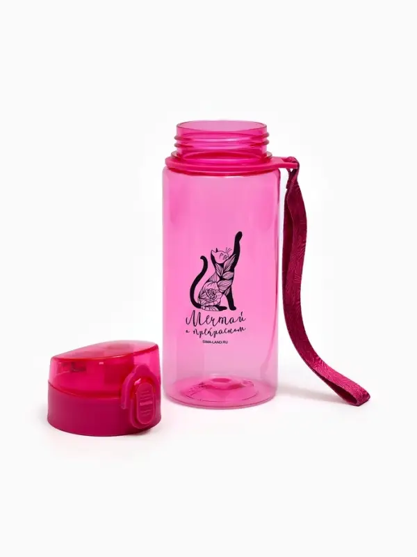 Бутылка для воды пластиковая &laquo;Мечтай&raquo;, 400 мл