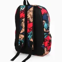 Рюкзак школьный &laquo;Абстракция&raquo; с карманами, 30&times;13&times;42 см, красный