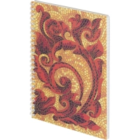 Бизнес-тетрадь Мозаика красная обложка УФ лак, спираль, А5, 80л, клетка