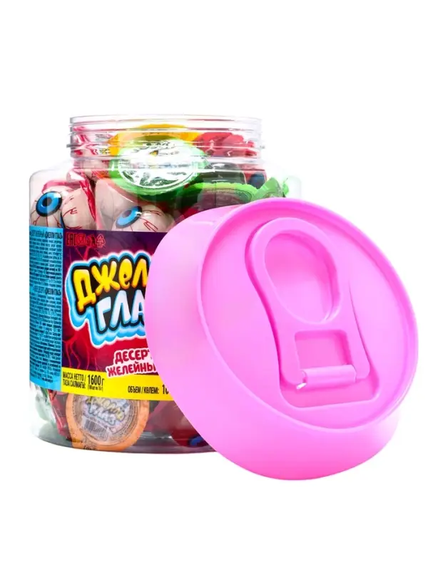 Десерт желейный "Джелли Глаз" 16г*100шт*6 банок