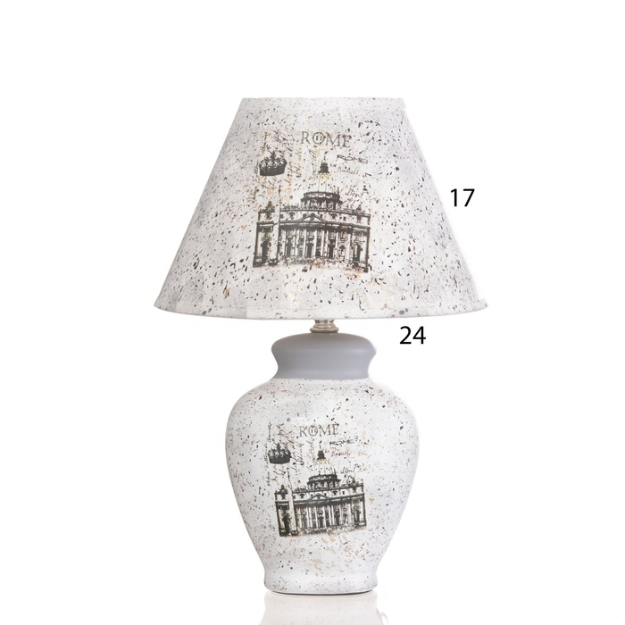 Лампа настольная керамика  Лампа настольная керамика "Римская империя" Е14 220В 39х25х25 см RISALUX